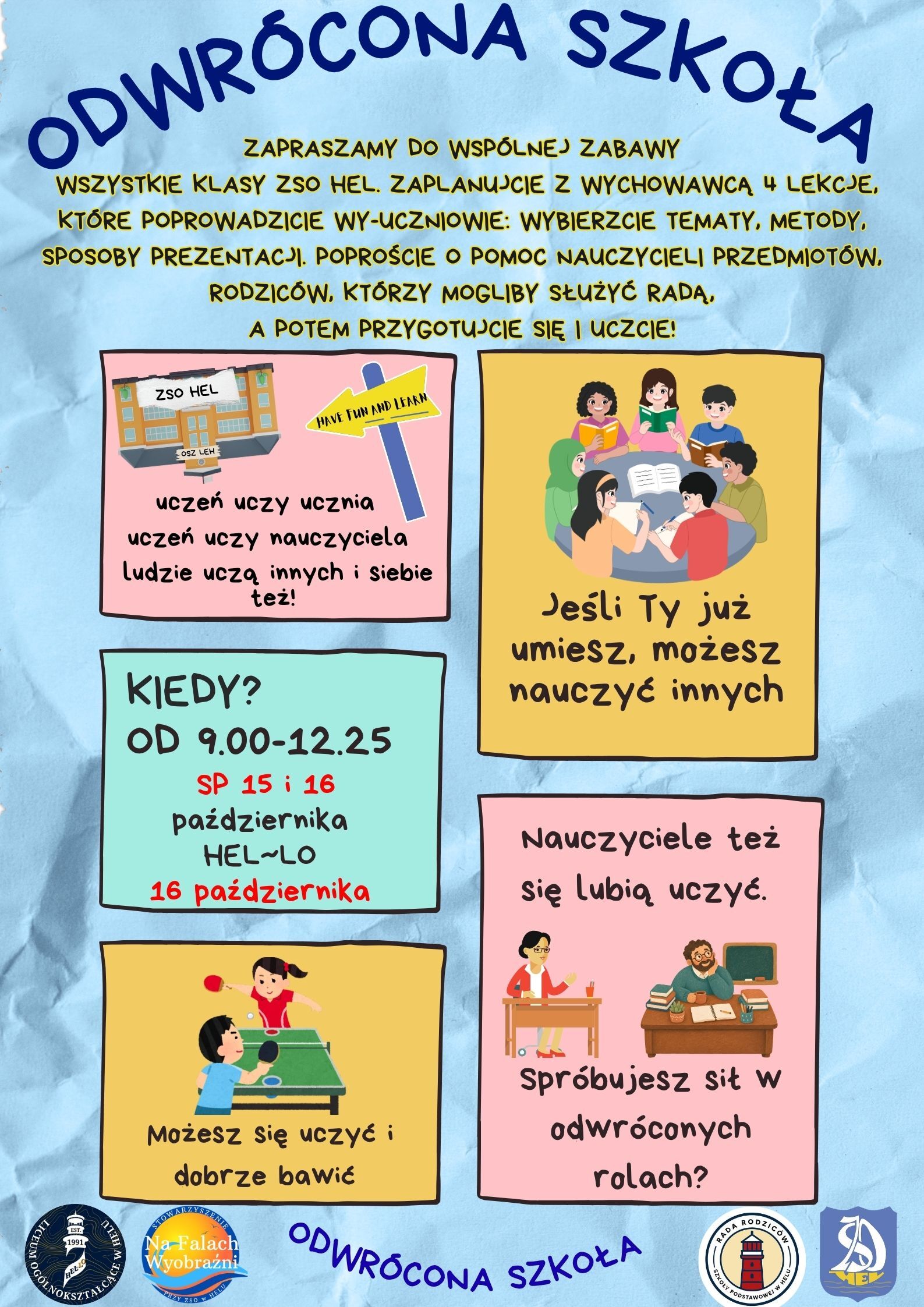 Inicjatywa Odwrócona szkoła w ZSO Hel